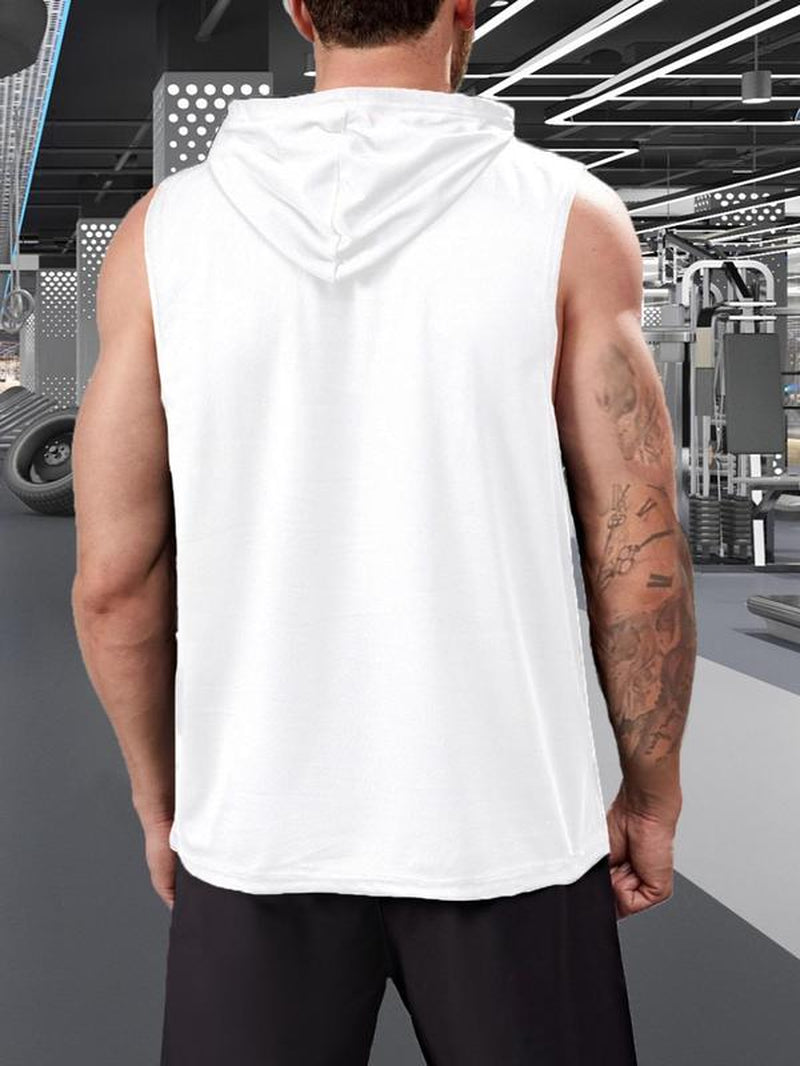 Graphic Drawstring Hooded Sweat Activated Sports Top